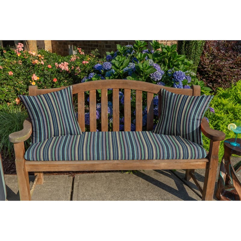 Sunbrella 20 inch Square Stripe Outdoor Throw Pillow