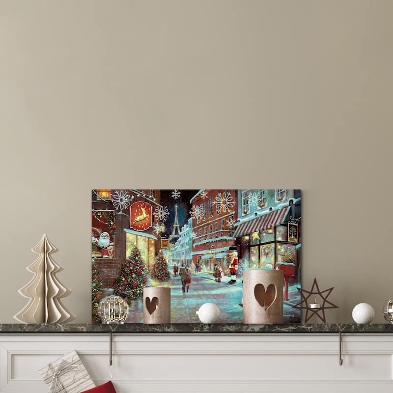 Paris Christmas-Premium Gallery Wrapped Canvas - Ready to Hang
