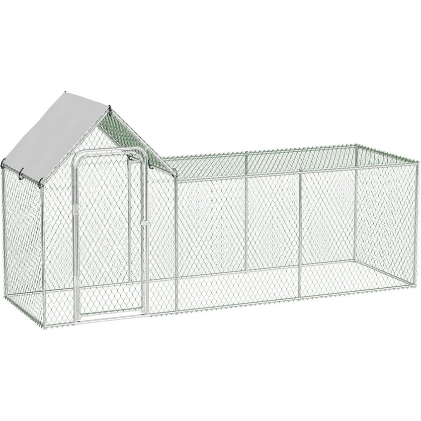 Upgrade Metal Chicken Coop Run, Waterproof and Anti-Uv