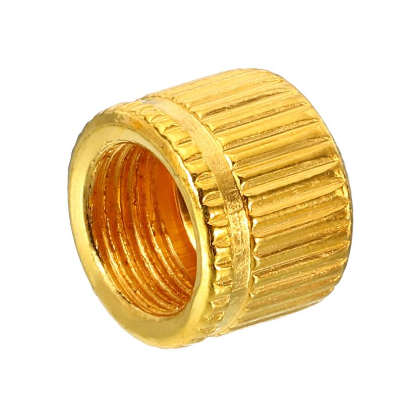 10 Pack M10 Lamp Finial Cap Knob Screw Cap Nut Bolt Cover Knurled Gold - Gold Tone