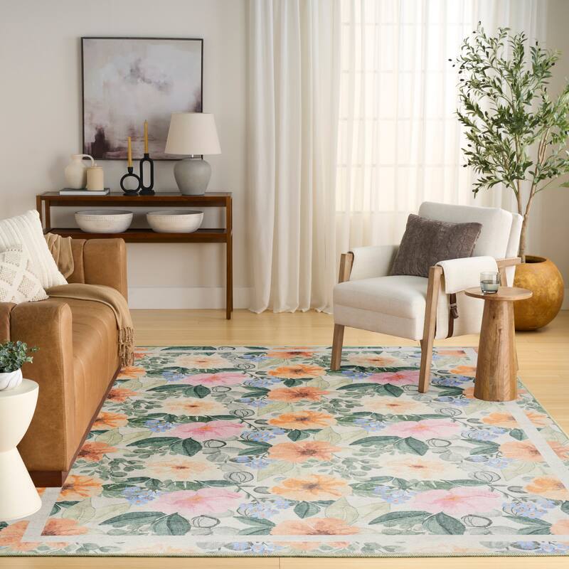 Nourison Botanical Washables Indoor only Floral Area Rug