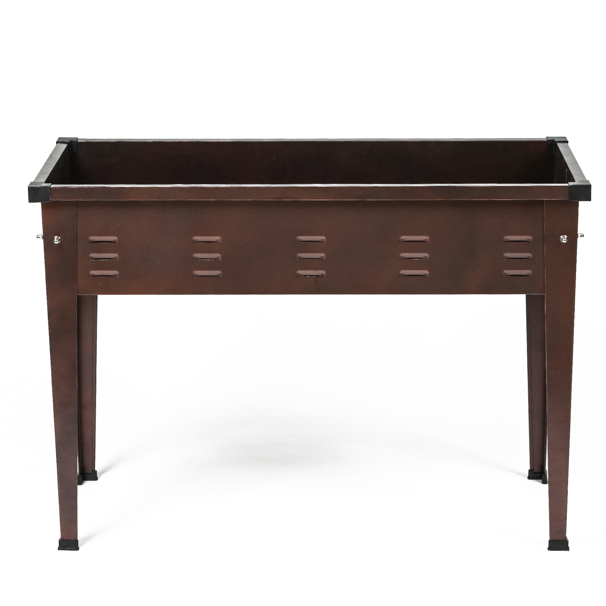 Brown Metal Rectangular Raised Garden Planter - 27.95" H x 39.57" W x 17.72" D
