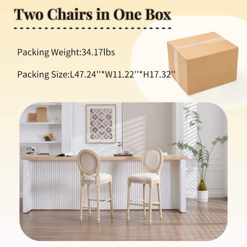 Upholstered Counter Height Chairs Side Chairs Set of 2