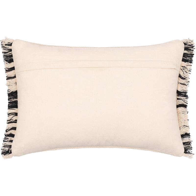 Maxine Geometric Stripes Throw Pillow with Fringe