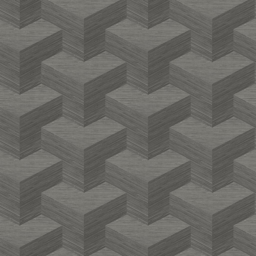 A-Street Prints Y Knot Grey Geometric Texture Wallpaper