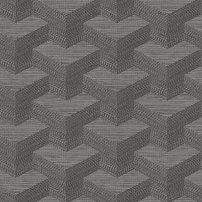 A-Street Prints Y Knot Grey Geometric Texture Wallpaper