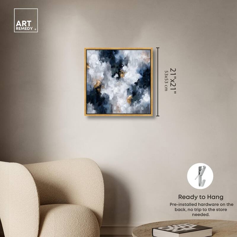 Midnight and Ivory I Canvas by Art Remedy