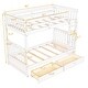 preview thumbnail 3 of 10, Elegant Twin over Twin Bunk Bed House Bed