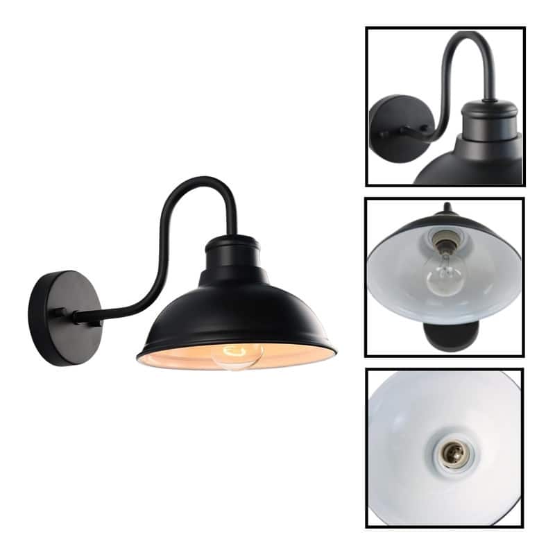8 Inch wall sconces black wall light fixture metal vintage wall
