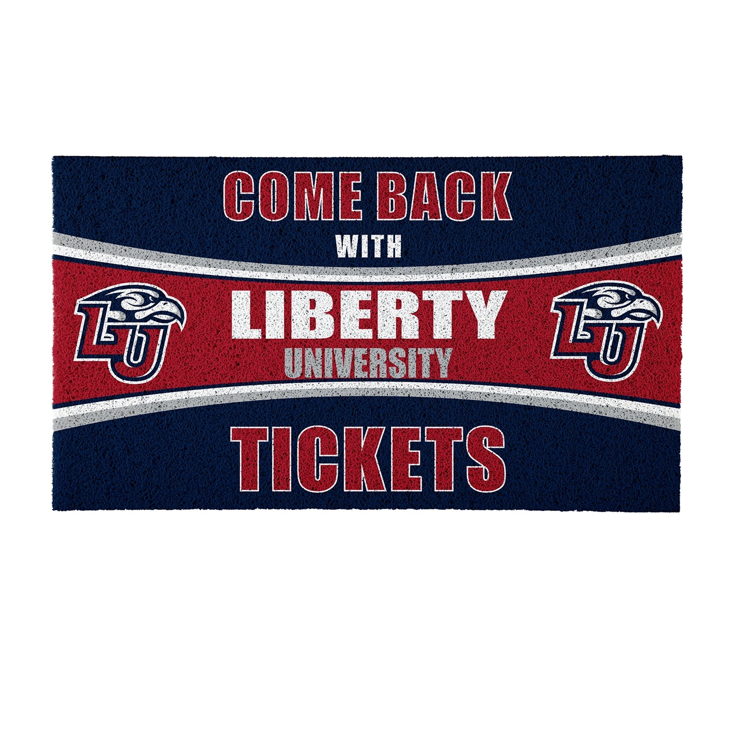 Western Carolina University 28 in. x 16 in. PVC "Come Back With Tickets" Trapper Door Mat