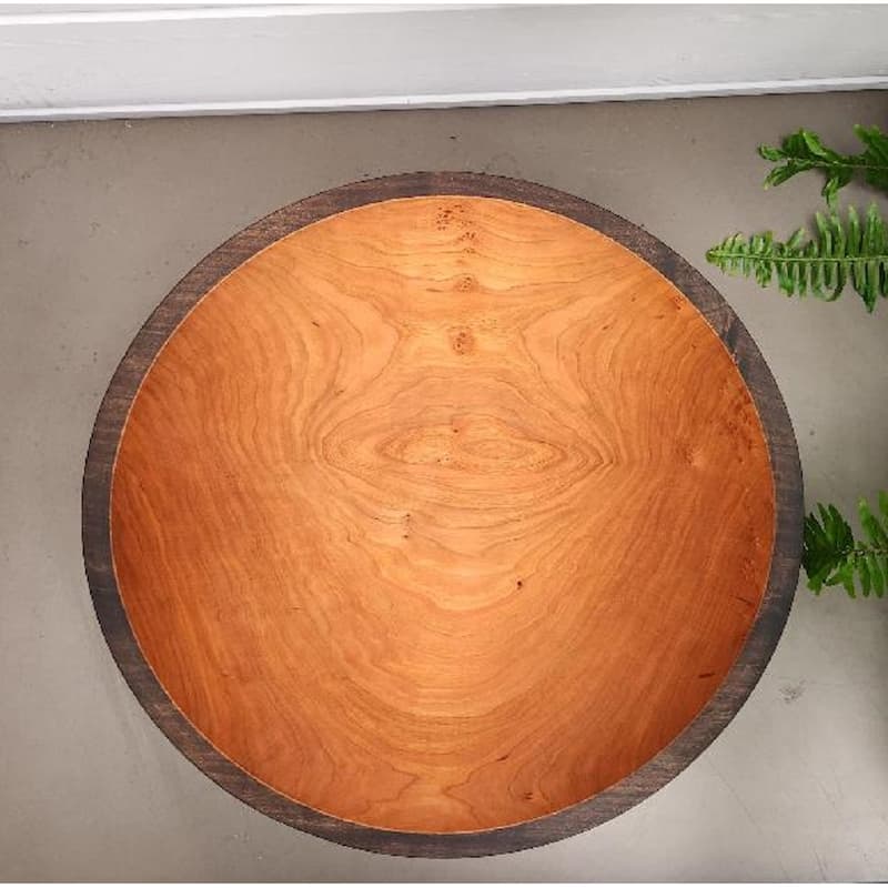 Handmade Ebonized Solid 15 inch Cherry Bowl