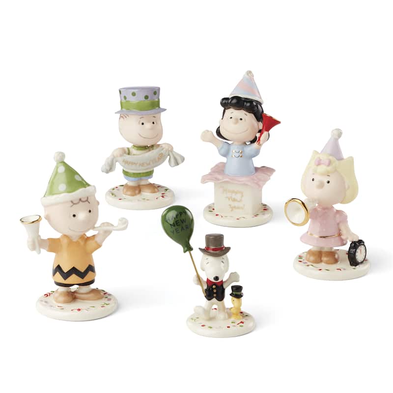 Lenox PEANUTS 5-piece Happy New Year 5-piece Figurine Set by Lenox