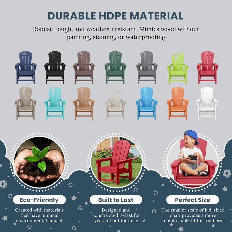 Laguna Kids Outdoor Poly Adirondack Chair (Set of 4)