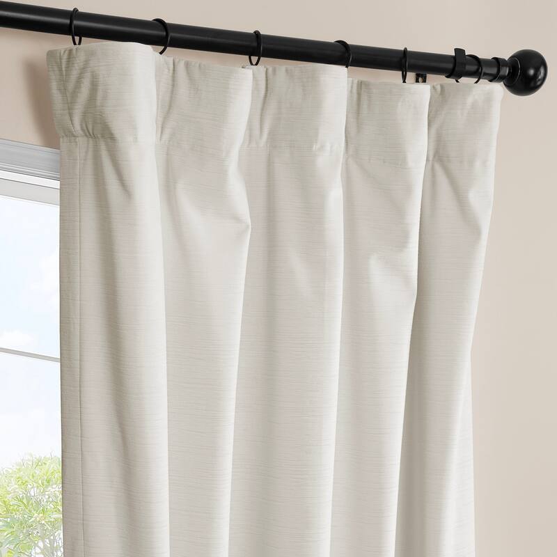 Exclusive Fabrics Ravello Burnout Velvet Curtains (1 Panel) Room Darkening Curtains For Bedroom & Living Room Curtains
