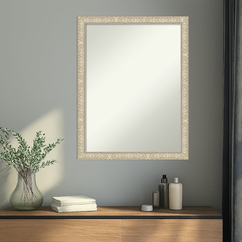 Lila Non-Beveled Wood Framed Wall Mirror
