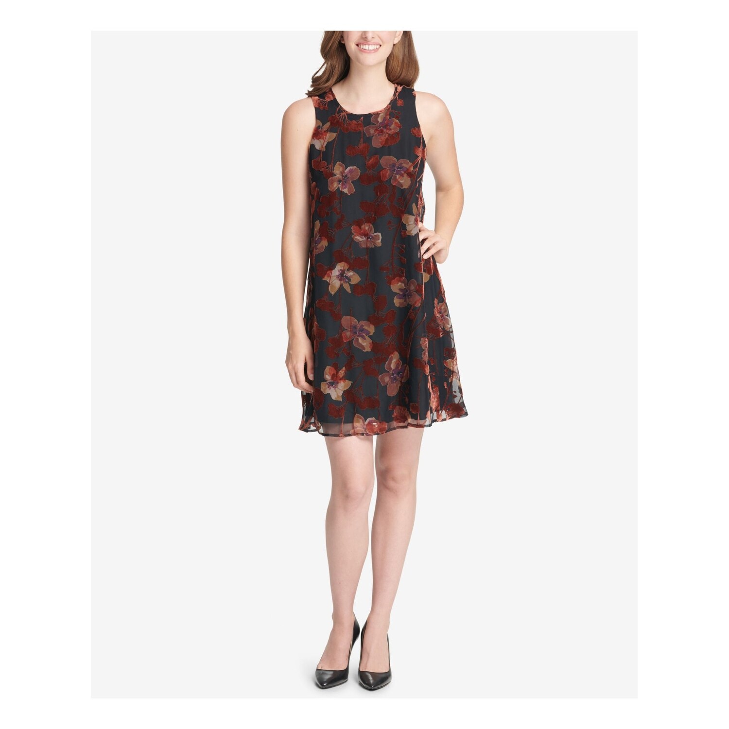 tommy hilfiger black floral dress