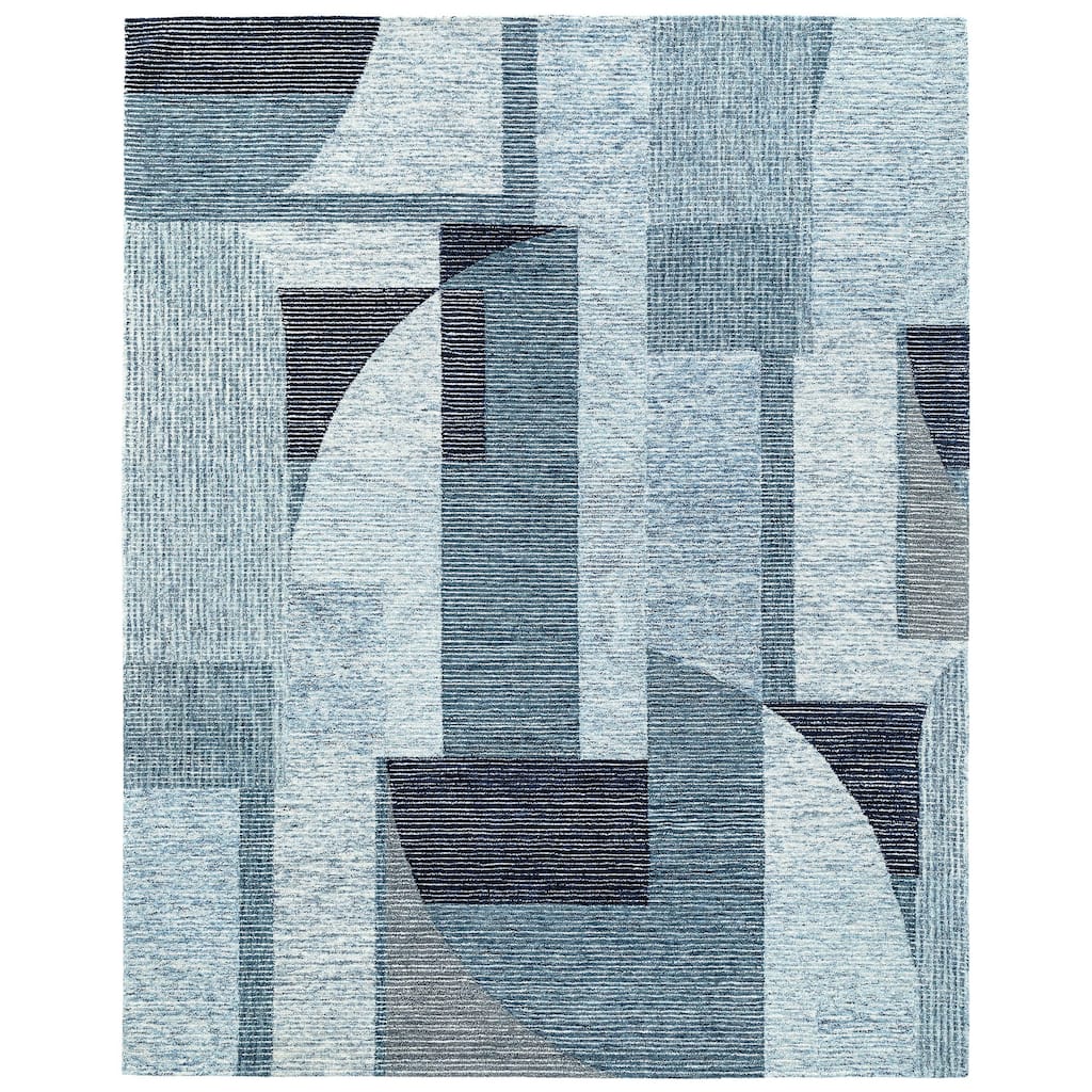 Terra by Obeetee Jaipur Abstract Blue Rug