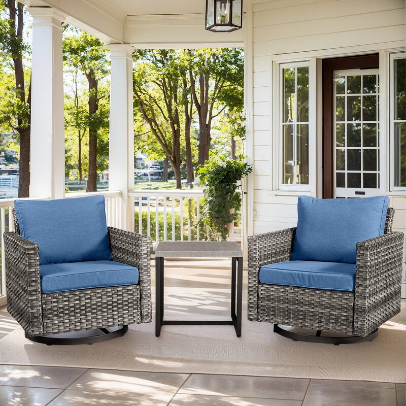 Outdoor Swivel Glider Chairs with Soft Cushion