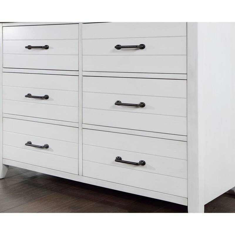 Nightstand Bedroom 1pc Nightstand Solid wood Appliance Pull 2-Drawers bedside Table Top, Two Tone