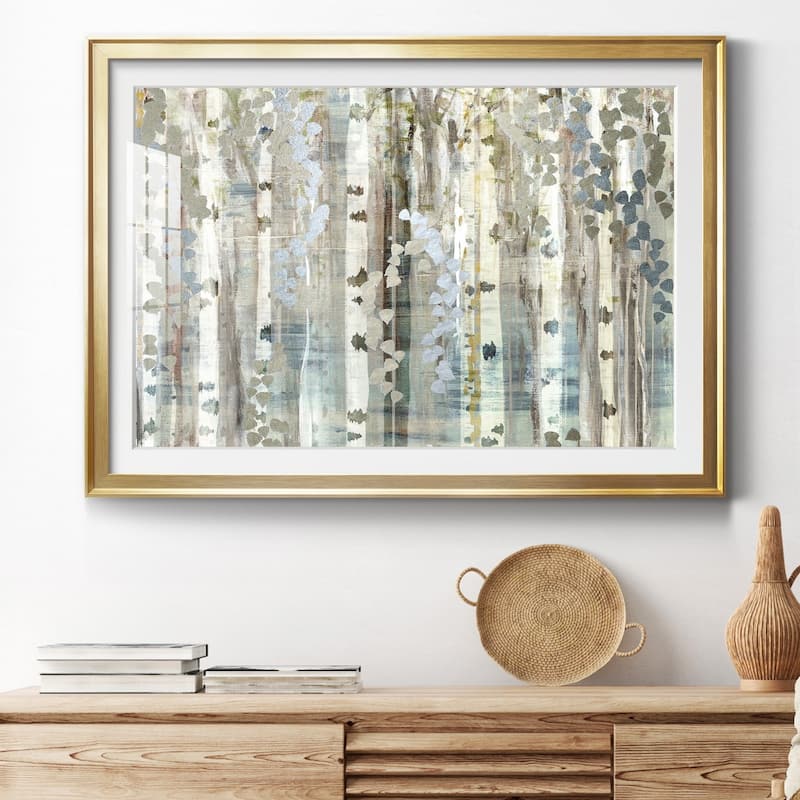 Birch Wood Meadow Premium Framed Print - Ready to Hang