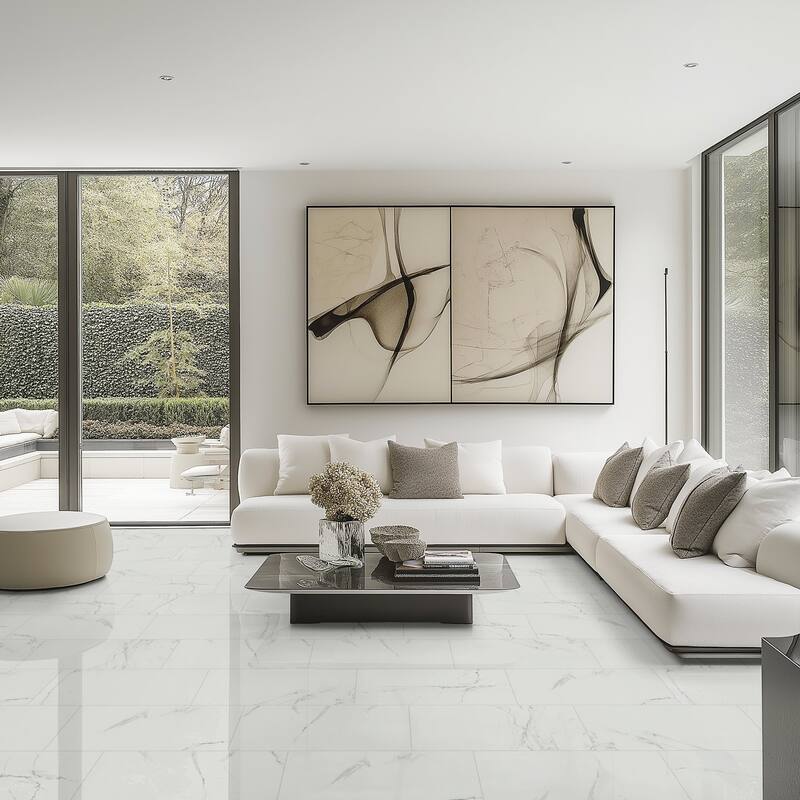 Ackland AKNPTCHI12X24P-PL Chiara - 12" x 24" Porcelain Solid Floor and