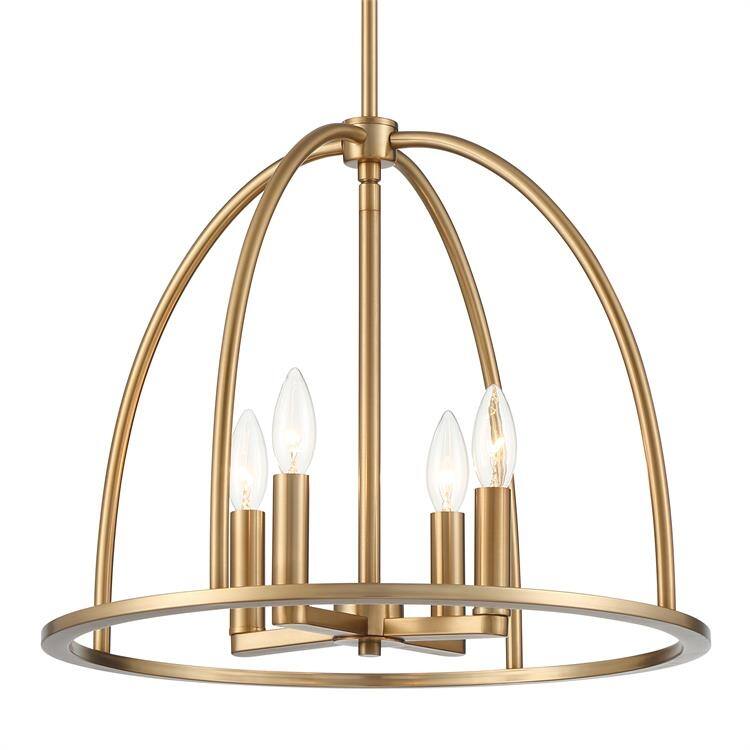 Abbott 4 Light Vibrant Gold Chandelier - 18.25'' W x 14.75'' H