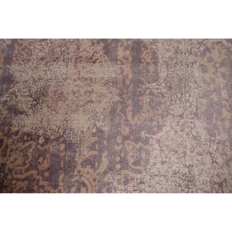 Contemporary Abstract Indian Area Rug Hand-Knotted Wool Carpet - 4'9"x 7'11"