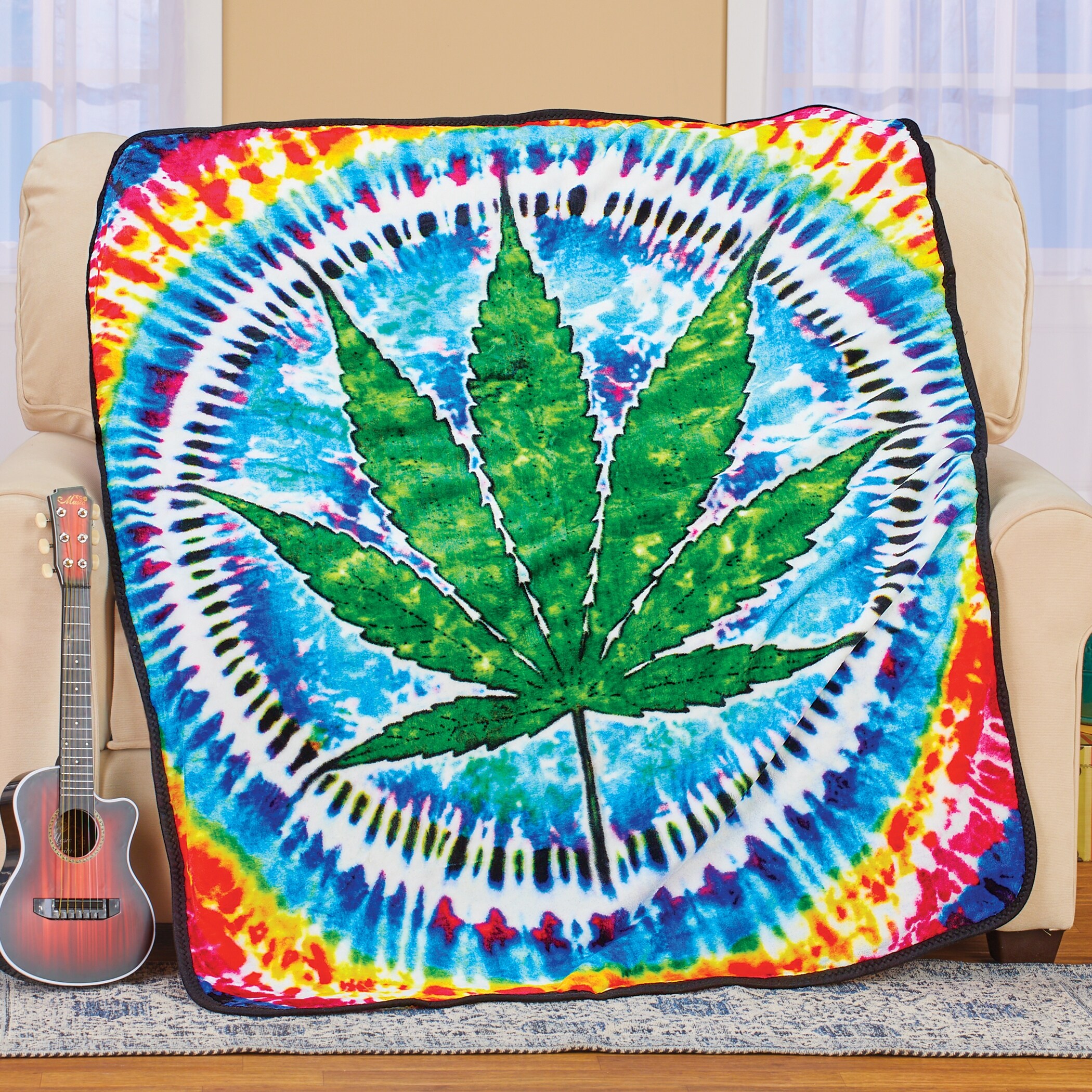 Tie dye deals fleece blanket