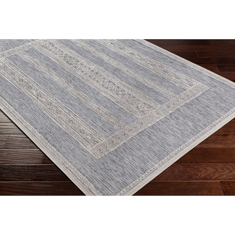 Livabliss Yadgar Subtle Stripes Indoor/ Outdoor Area Rug