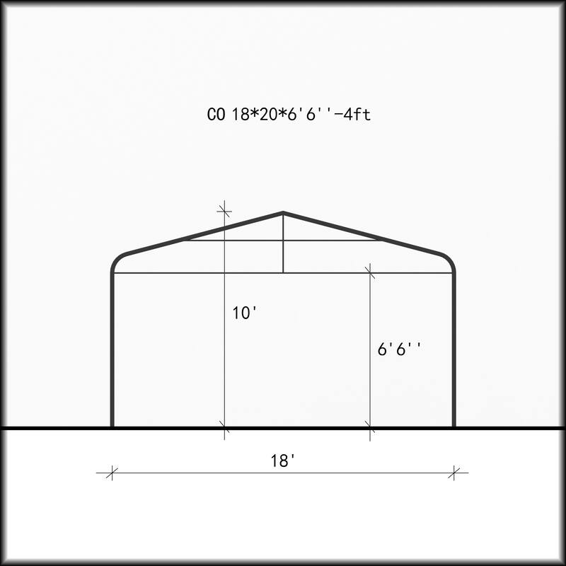Deluxe Double Car Shelter 18 ft. x 20 ft. - 18x20