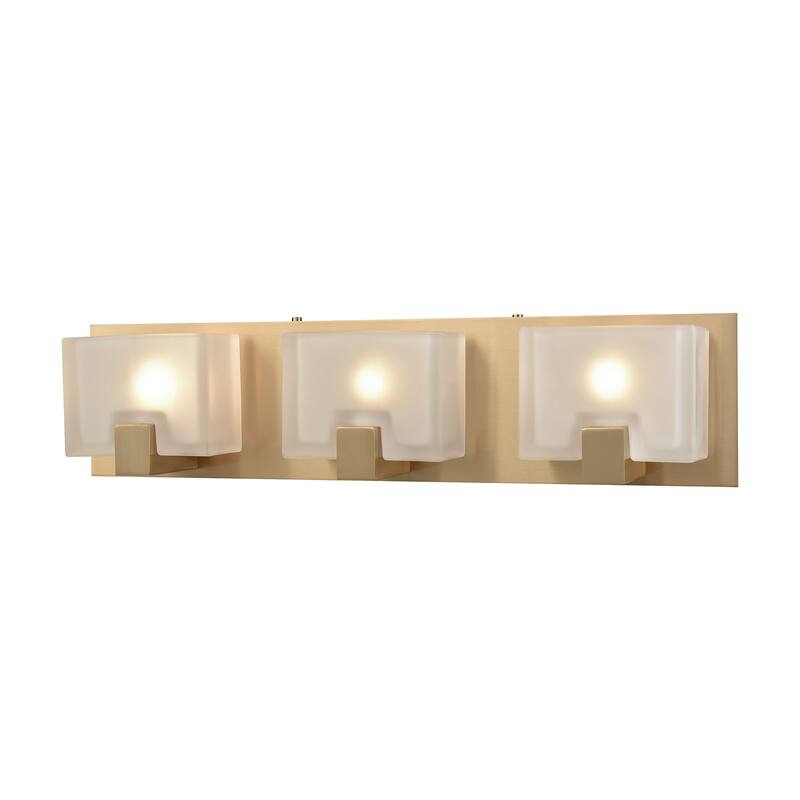 Elk Home Ridgecrest Brass With Frosted Glass 3 Light Vanity Light