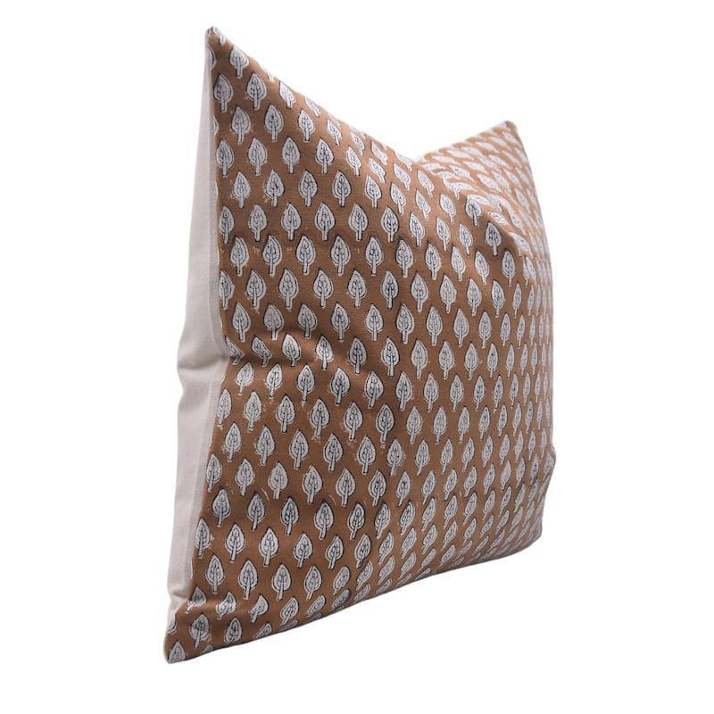 Fabdivine Cotton Farmhouse Hand Block print pillow cover