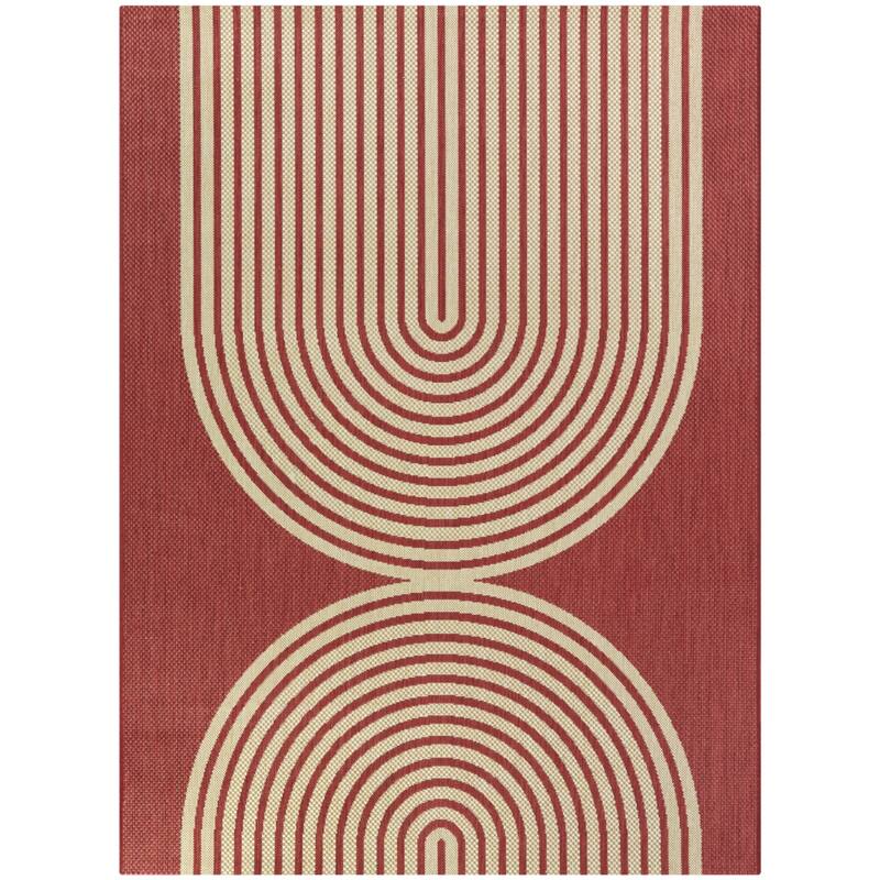 Cerise Contemporary Indoor/Outdoor Area Rug