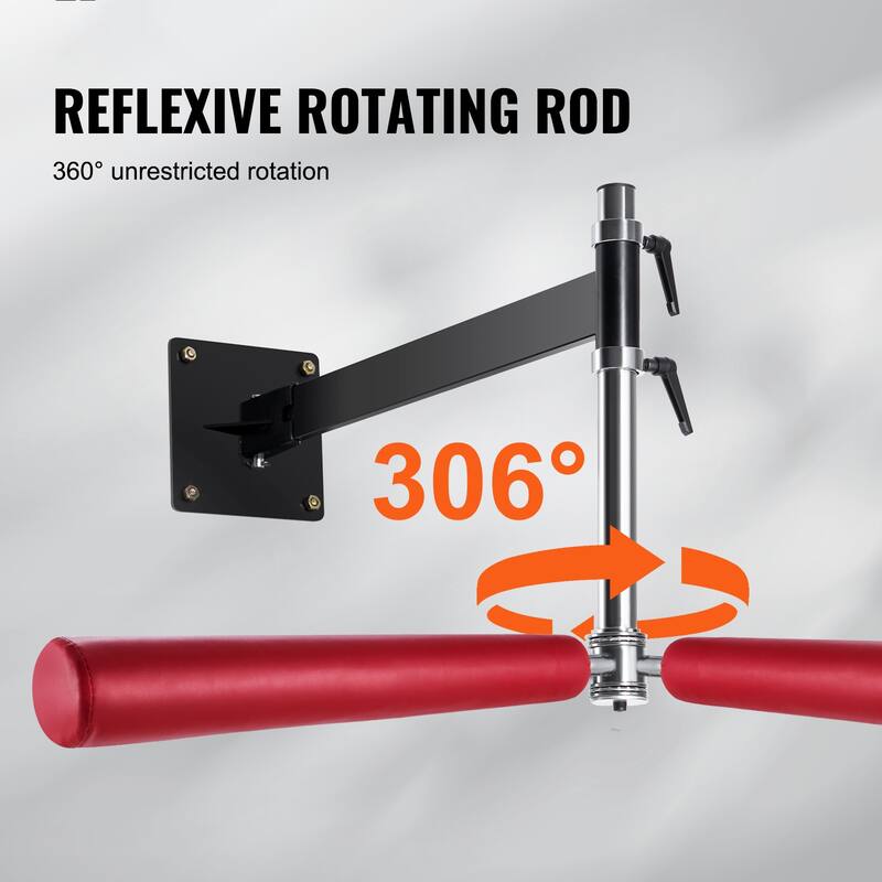 Wall Mount Boxing Spinning Bar, Adjustable Punching Spinning Bar, Boxing Speed Trainer with Gloves, Boxing Training Equipment