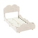 preview thumbnail 16 of 25, Twin Size Velvet Upholstered Platform Bed, Cloud Shape Headboard,Footboard, Side board