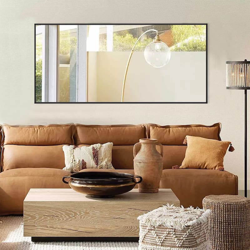 Rectangle Full Length Metal Floor Mirror Wall Mounted Mirror