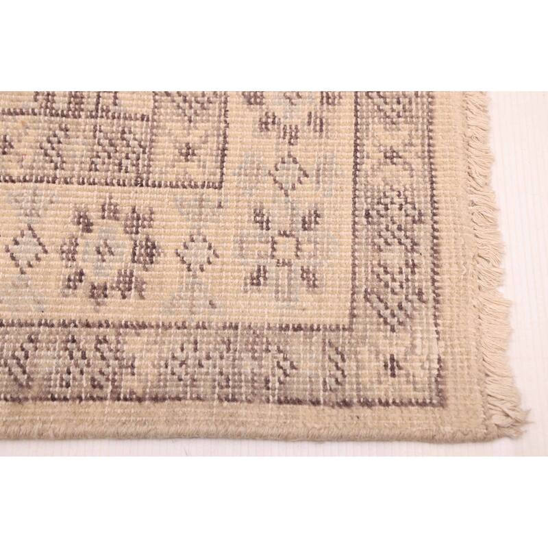ECARPETGALLERY Hand-knotted Jules Serapi Light Khaki Wool Rug - 5'6 x 7'9