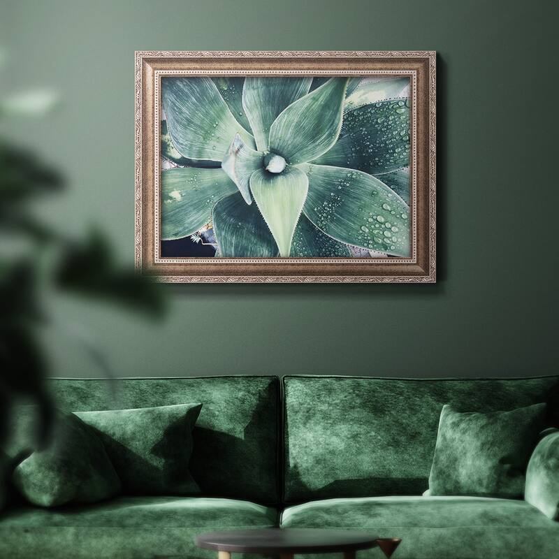 Green Tropical Succulent VIII Premium Framed Canvas- Ready to Hang