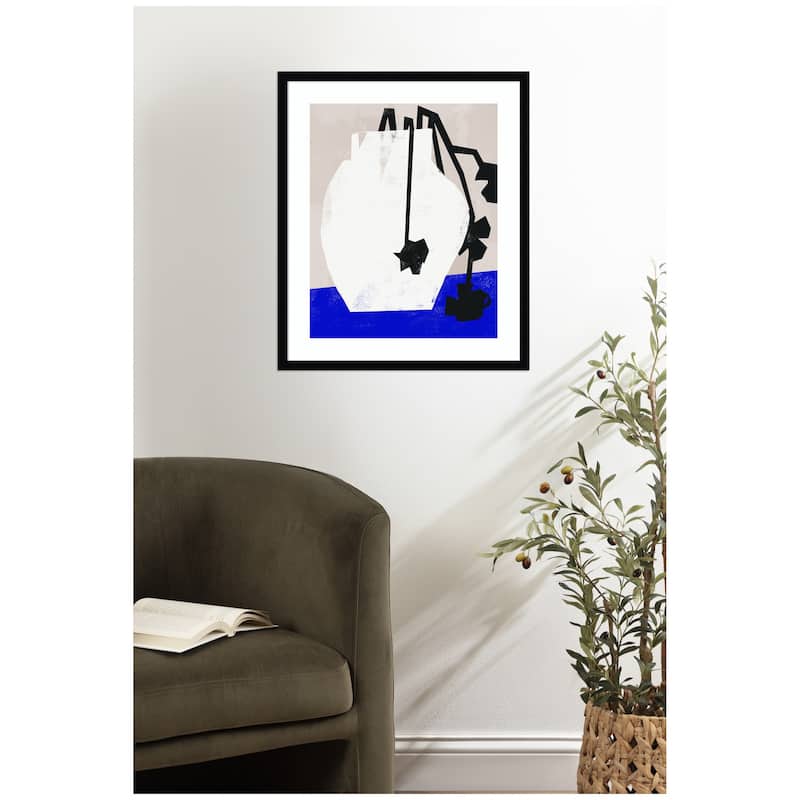 Kate and Laurel Abstract Blossoms by Little Dean Framed Wall Art Print