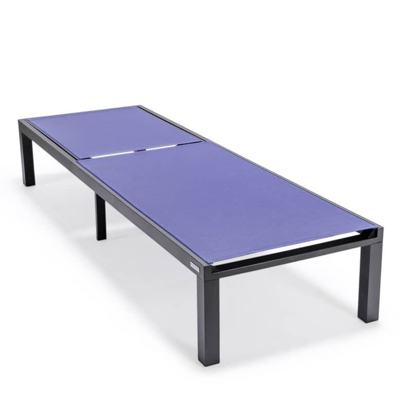 Marlin (Set of 2) Modern All-Weather Patio Chaise Lounge Chair with Powder-Coated Aluminum and 4-Position Adjustable Recliner