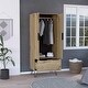 preview thumbnail 4 of 5, 30.1" Modern Double-door Armoire with One Drawer and Hanging Rod for Bedroom