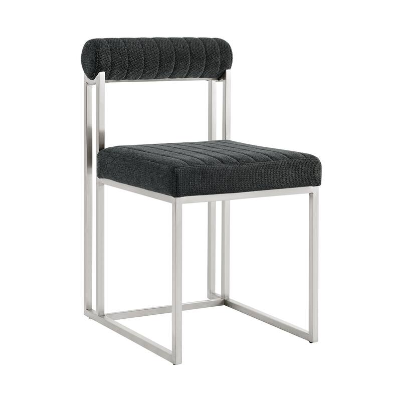 Anastasia Modern Upholstered Metal Dining Chairs - Set of 2