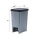 preview thumbnail 14 of 15, 10.5 gal Slim Step Trash Can