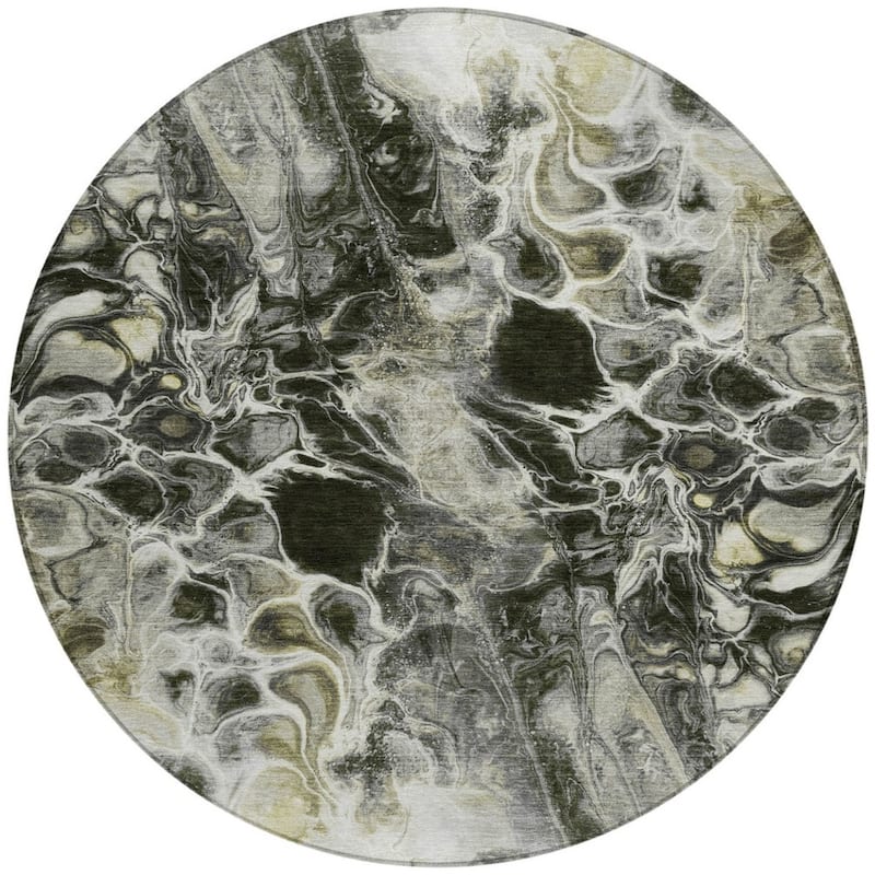 HomeRoots Abstract Transitional Rectangle Outdoor Rug