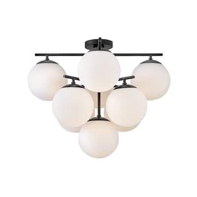 Lark 84201 Julep 9 Light 24" Wide Semi-flush Ceiling Fixture