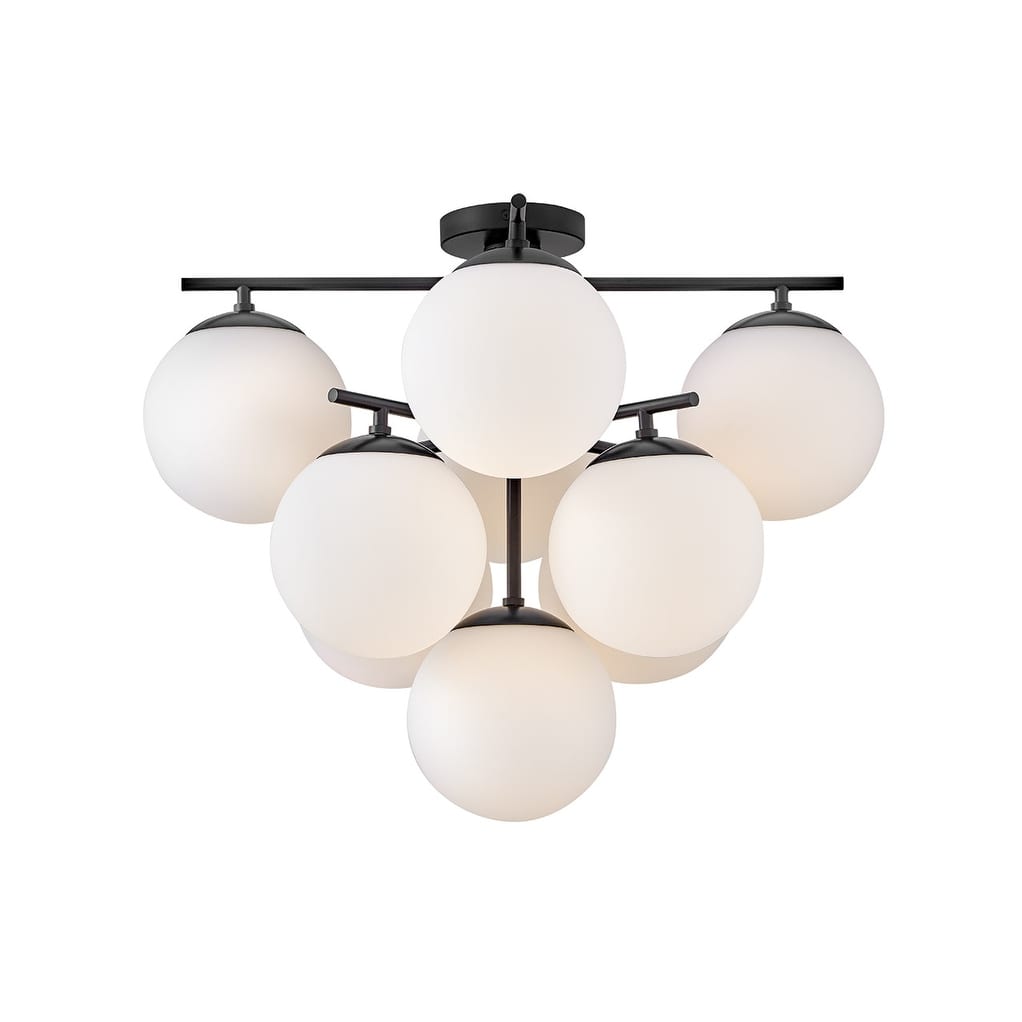 Lark 84201 Julep 9 Light 24" Wide Semi-flush Ceiling Fixture