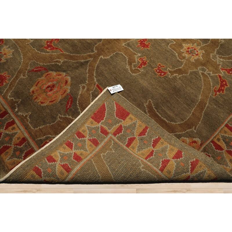 8x10 Hand Knotted Wool Moss Plush Pile Tibetan Arts & Crafts Swiss Wash Rug - 8' x 10'