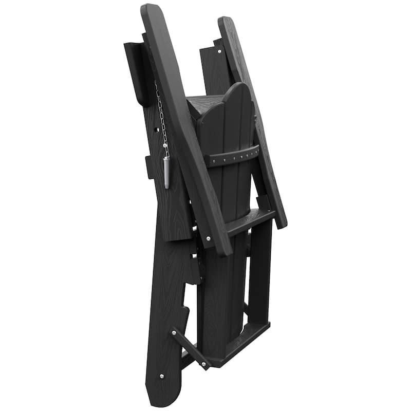 Outdoor HDPE Folding Classic Adirondack Chair All-Weather