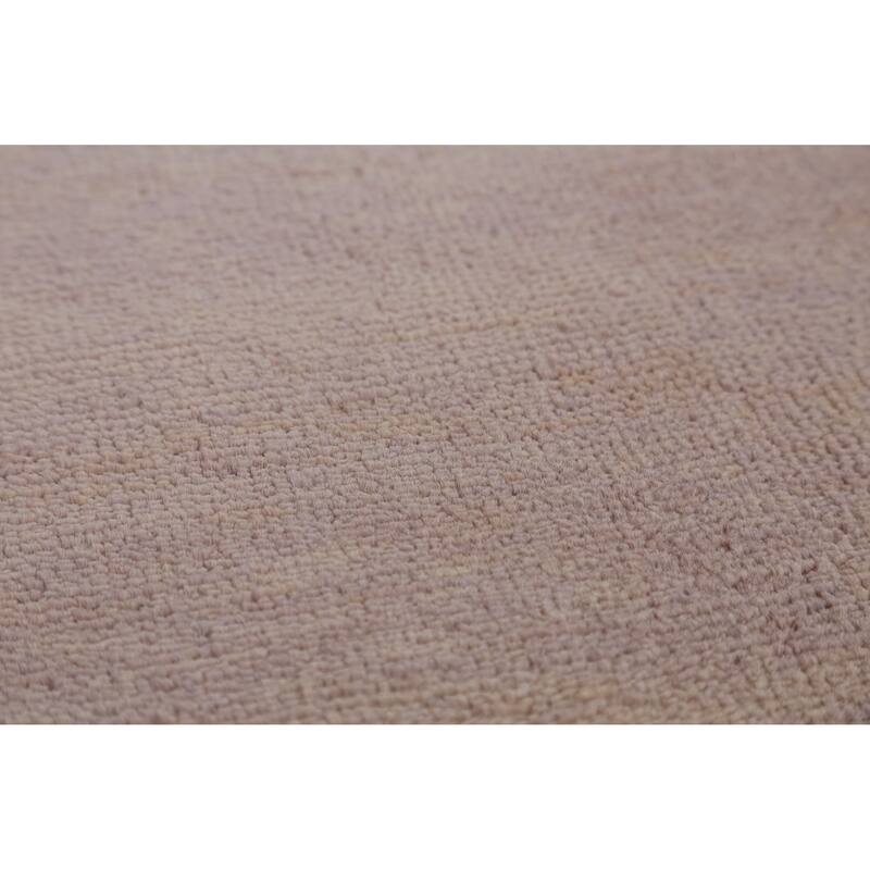 Lavender Striped Gabbeh Persian Area Rug Hand-Knotted Wool Carpet - 9'4" x 11'11"
