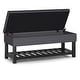 preview thumbnail 117 of 136, WYNDENHALL Essex 44 inch Wide Transitional Rectangle Ottoman Bench